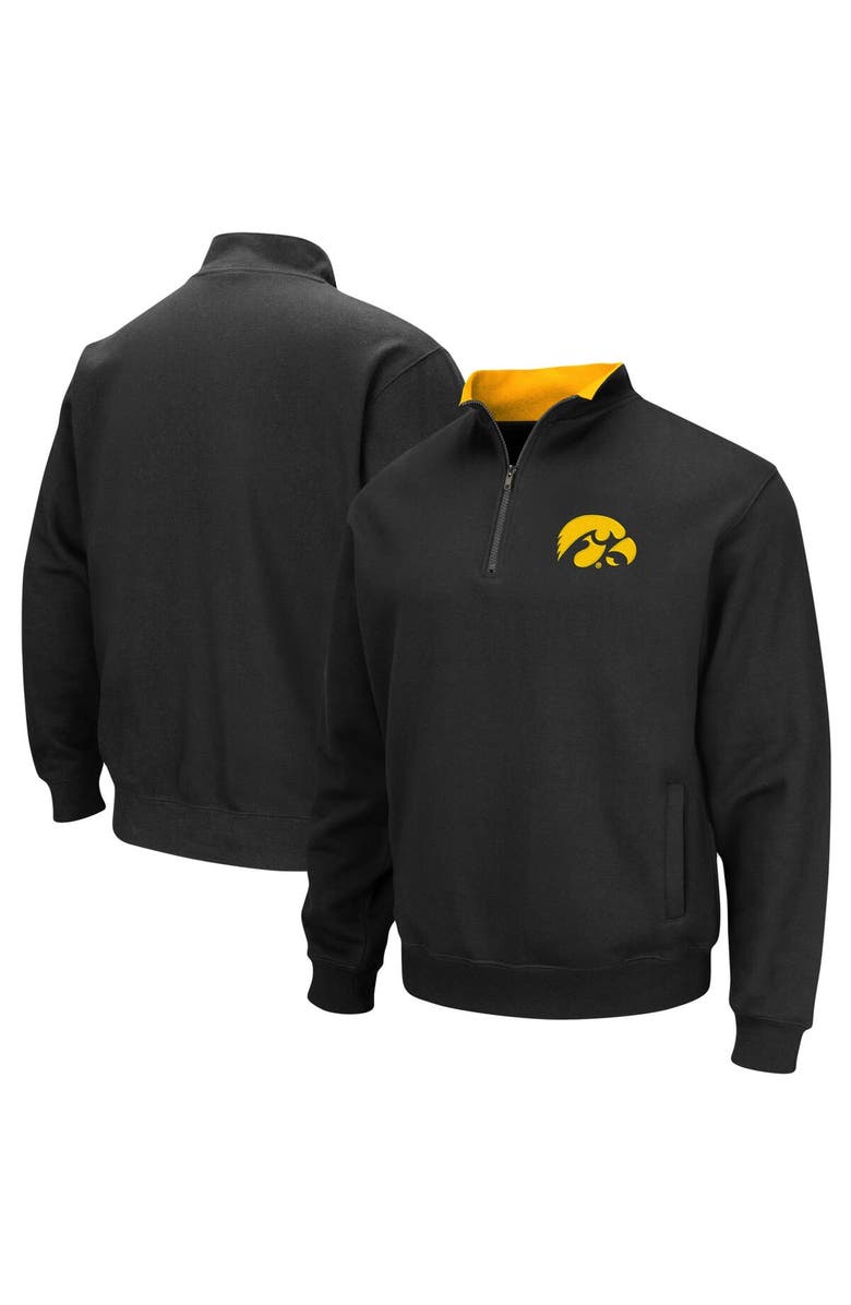 COLOSSEUM Men's Colosseum Black Iowa Hawkeyes Big & Tall Tortugas Quarter-Zip Jacket, Main, color, Black