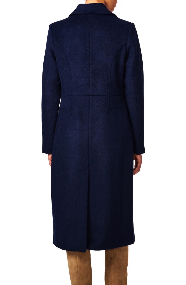 Bernardo Tailored Longline Coat, Alternate, color, Sapphire