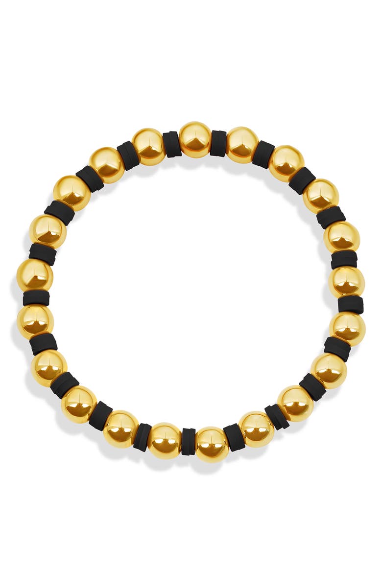 SHYMI Beaded Stretch Bracelet, Main, color, Gold/ Black