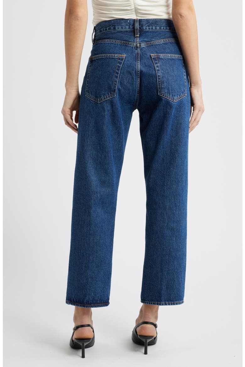 The Vertical High Waist Ankle Relaxed Straight Leg Jeans, Alternate, color, LAVISH