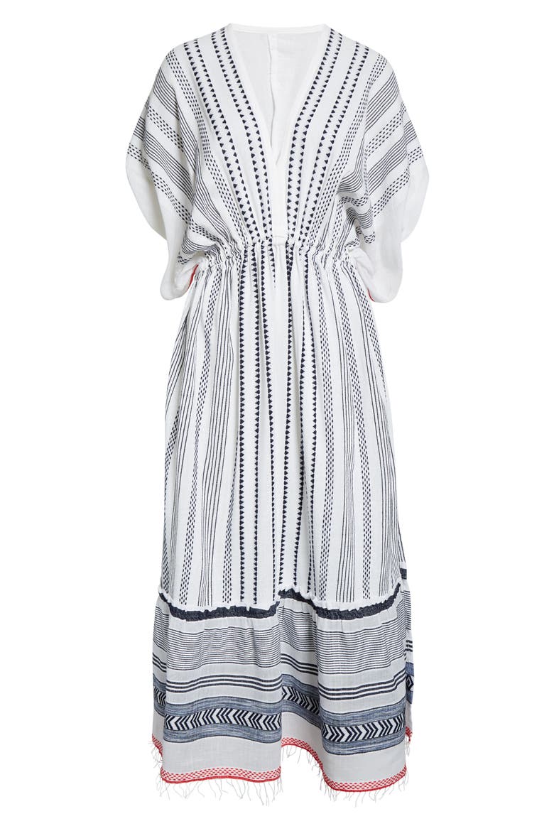 Yeshi Plunge Neck Cover-Up Dress, Alternate, color, NAVY