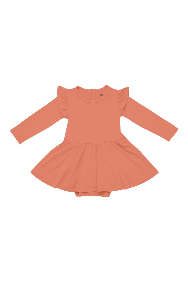Kids' Long Sleeve Twirl Bodysuit Dress, Main, color, SIENNA