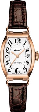 Tissot Porto Croc Embossed Leather Strap Watch, 22mm