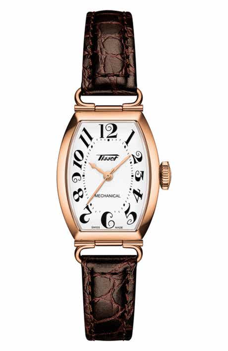 Tissot Porto Croc Embossed Leather Strap Watch, 22mm