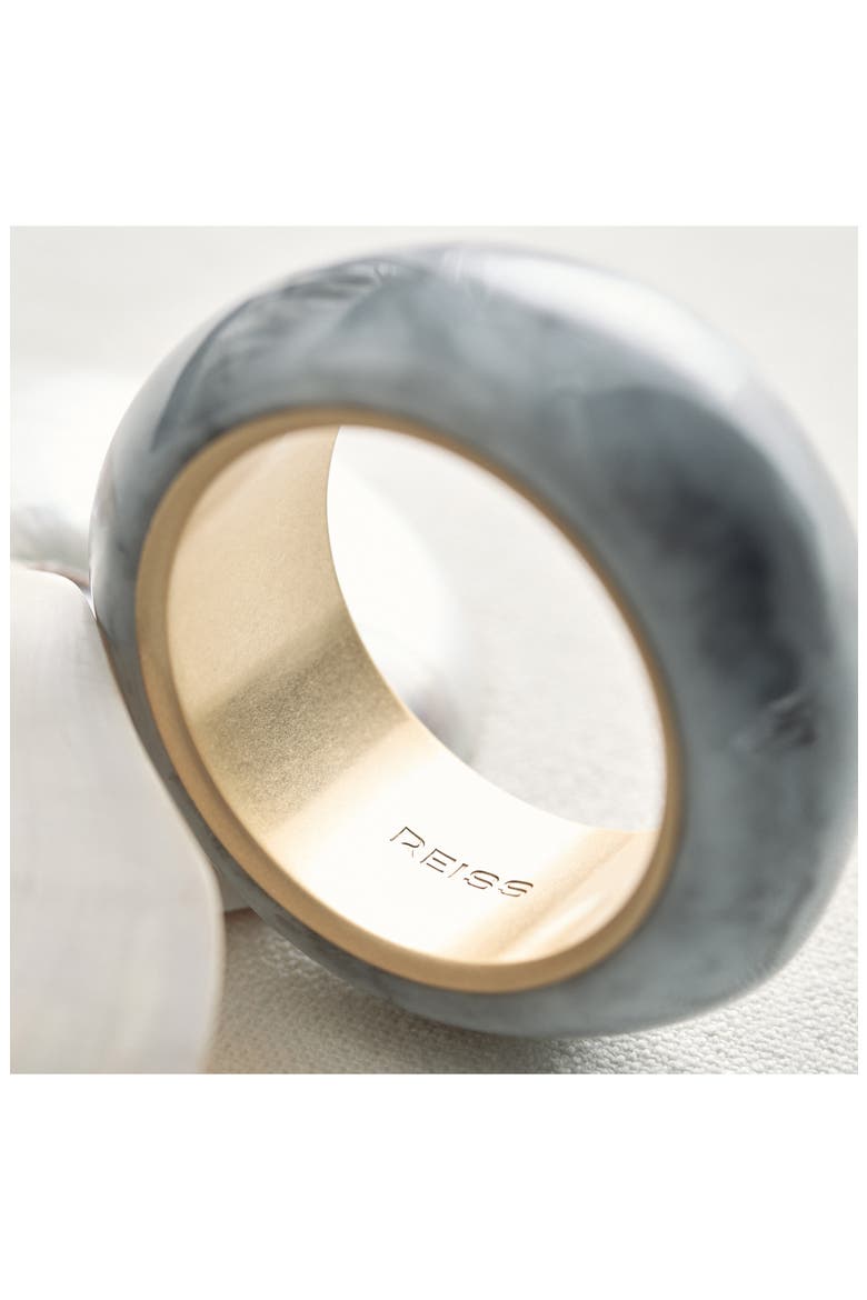 Ciara Curve Marble Bangle, Alternate, color, GOLD TONE/ GREY MARBLE