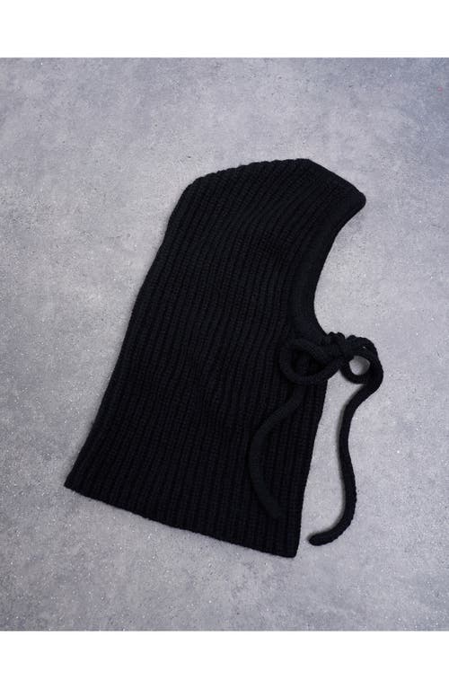 Topshop Hero Rib Balaclava In Brown