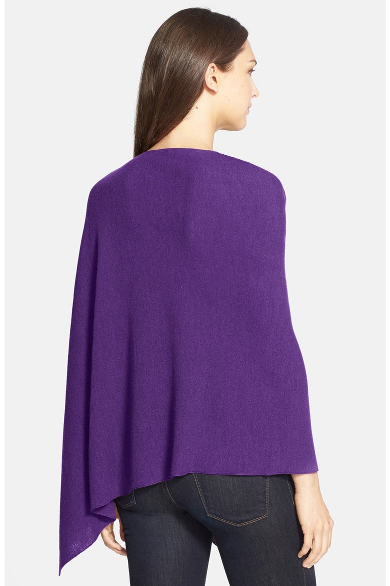 Asymmetrical Merino Poncho, Alternate, color, ULTRAVIOLET
