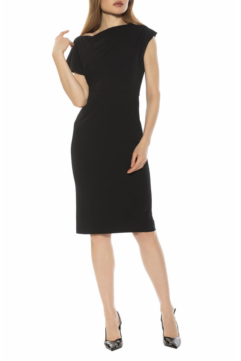 Althea Sheath Dress, Main, color, BLACK