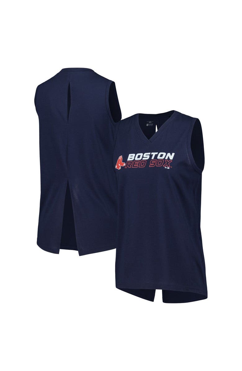 LEVELWEAR Women's Levelwear  Navy Boston Red Sox Paisley Chase V-Neck Tank Top, Main, color, Navy