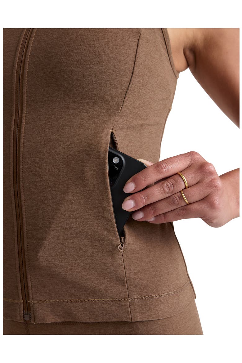 Venice Zip Vest, Alternate, color, TRUE CHOCOLATE HEATH