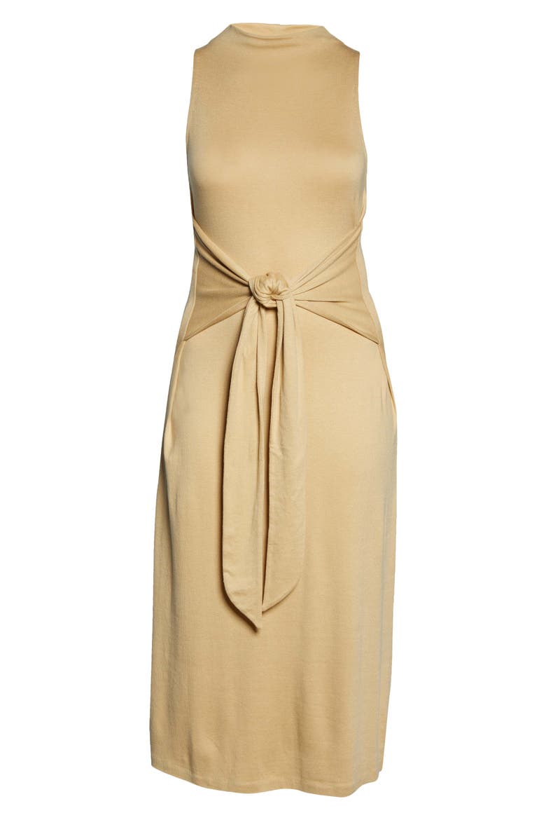 Wrap Waist Sleeveless Dress, Alternate, color, MAIZ