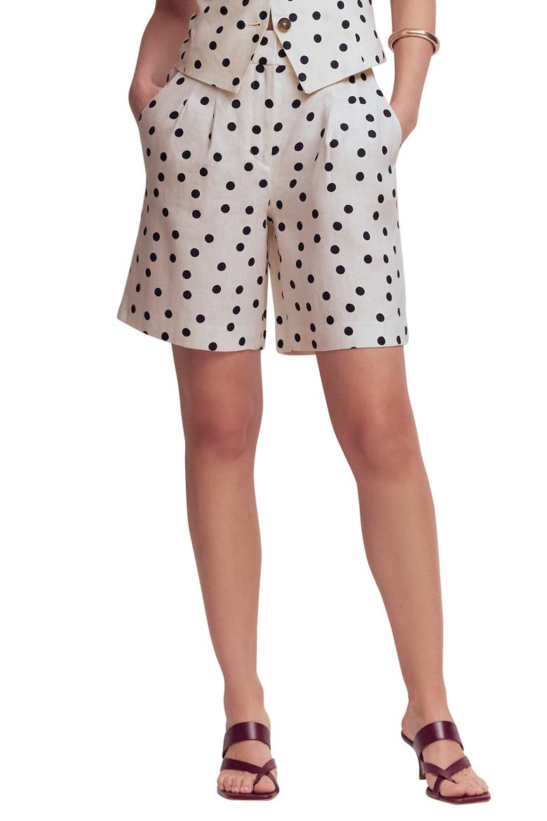 Kensington Linen Shorts, Main, color, PAPYRUS, SPOT