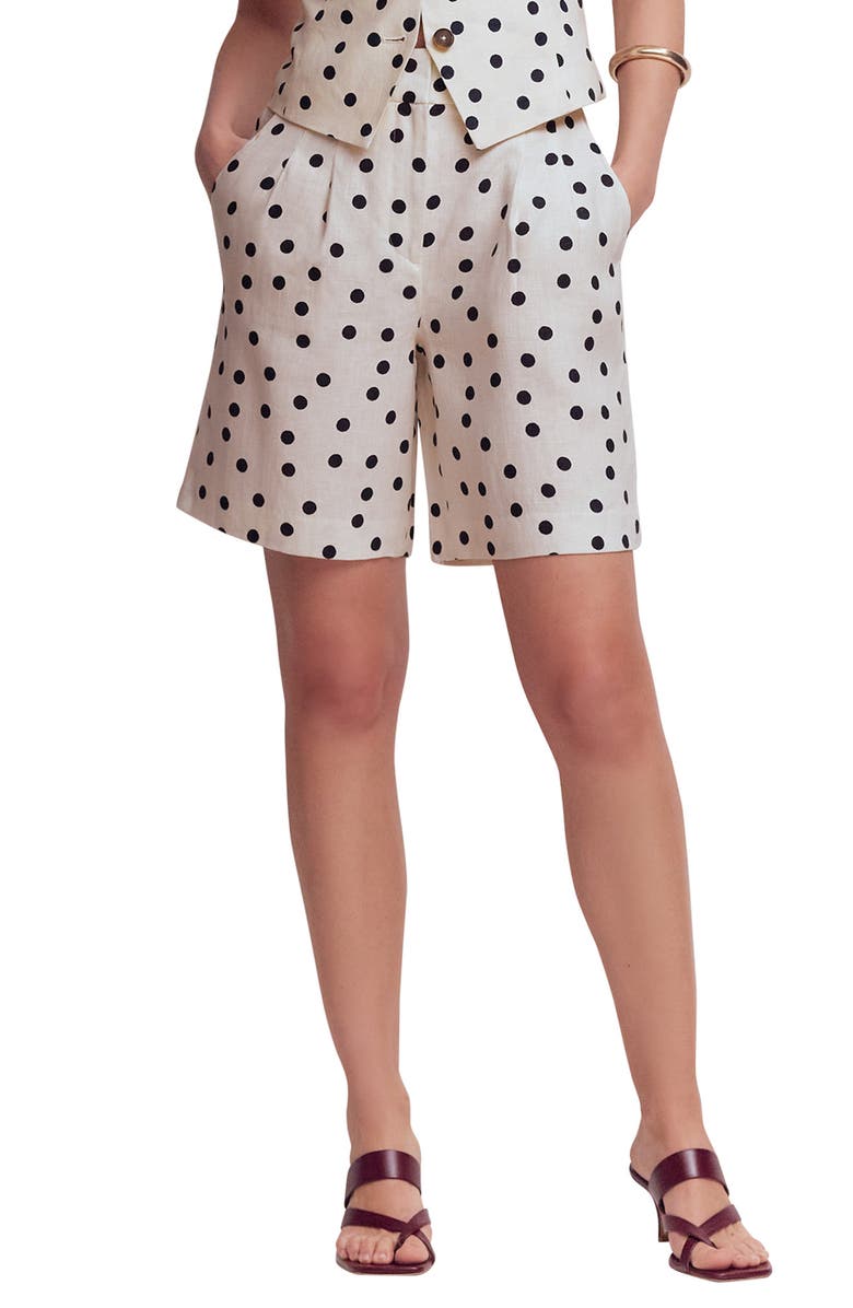 Boden Kensington Linen Shorts, Main, color, Papyrus, Spot