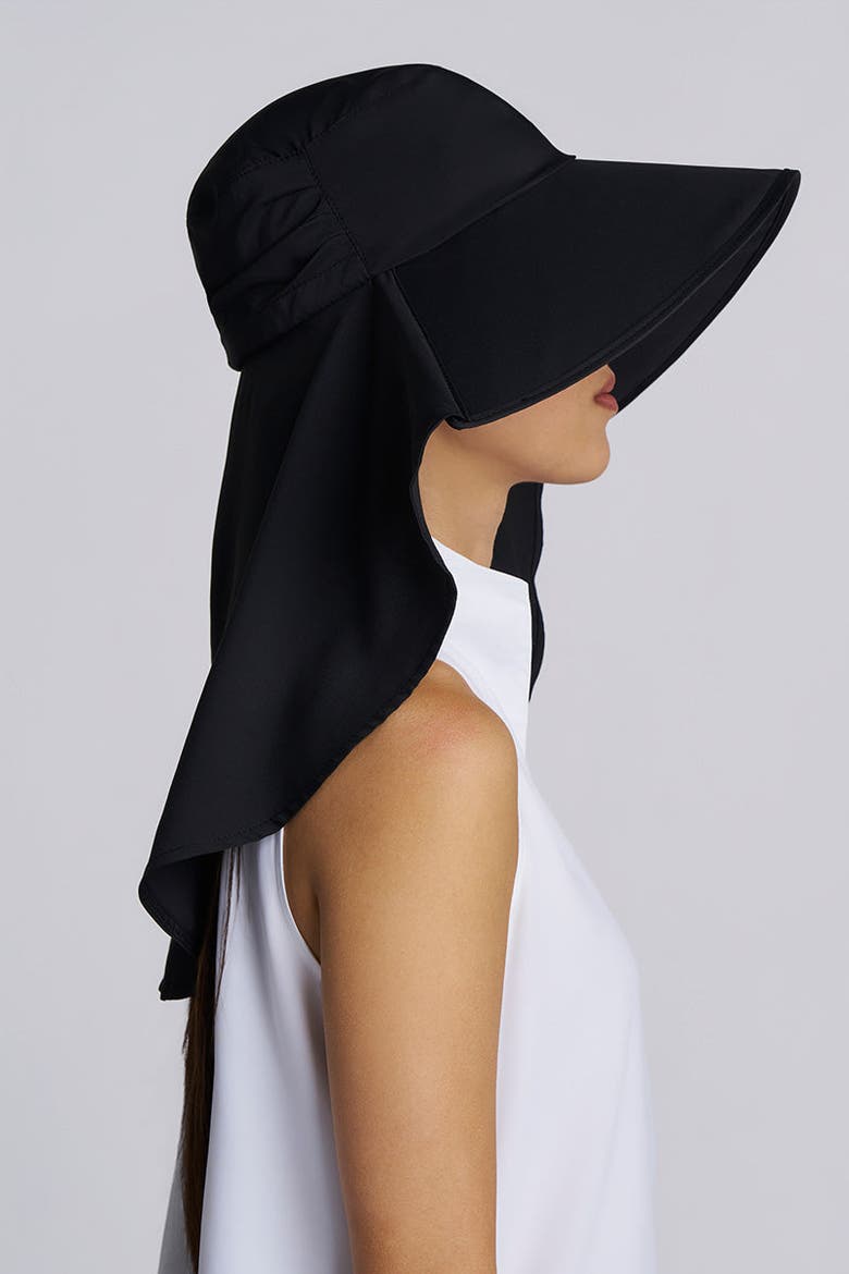 Women's Anastasia Elegant Full Coverage Hat, UPF 50+ Sun Protection, Alternate, color, Black