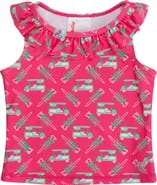 RuffleButts Girls Active Ruffle Tank Top