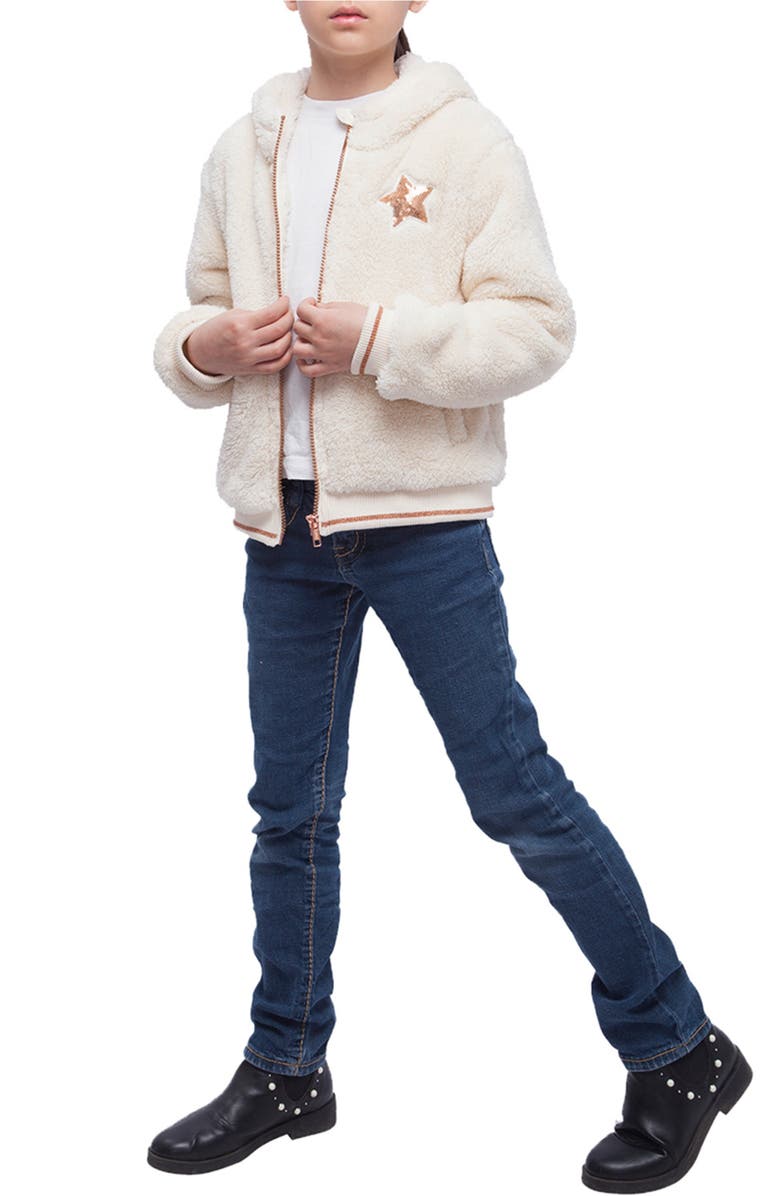 Rokka&Rolla Kid's Cozy Fleece Jacket, Alternate, color, Light Beige