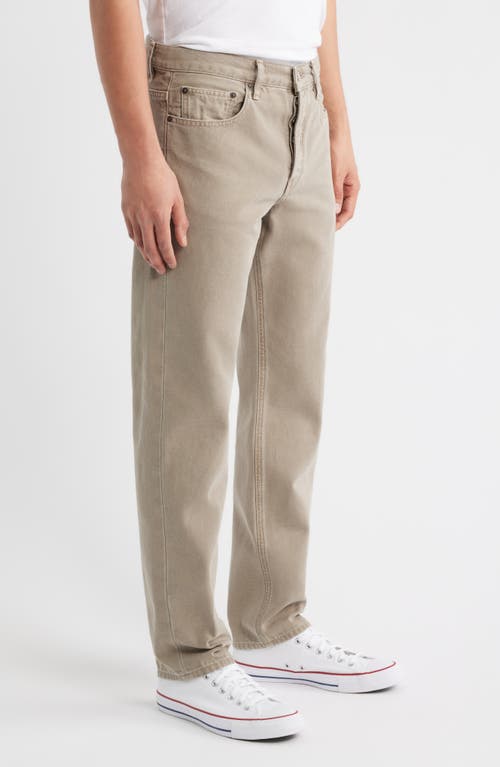 Frame The Straight Leg Canvas Jeans In Gray