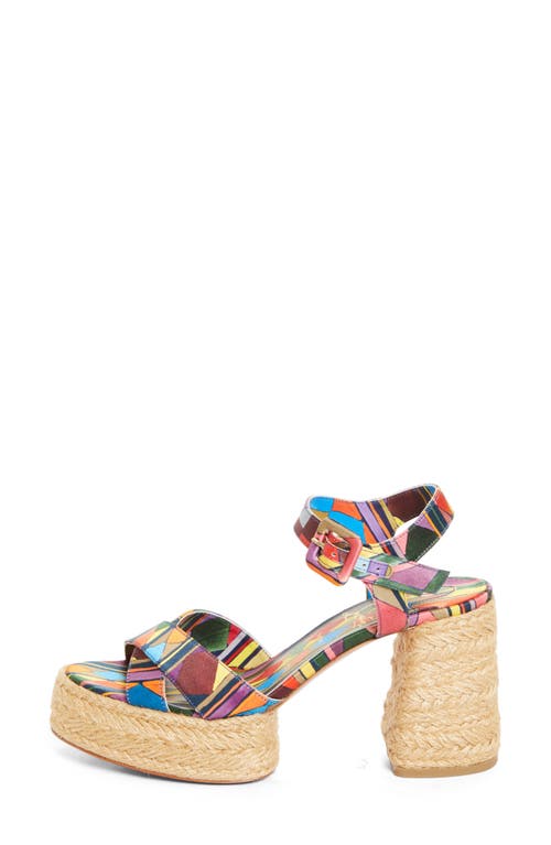 Christian Louboutin Calakala Espadrille Platform Sandal In Multi