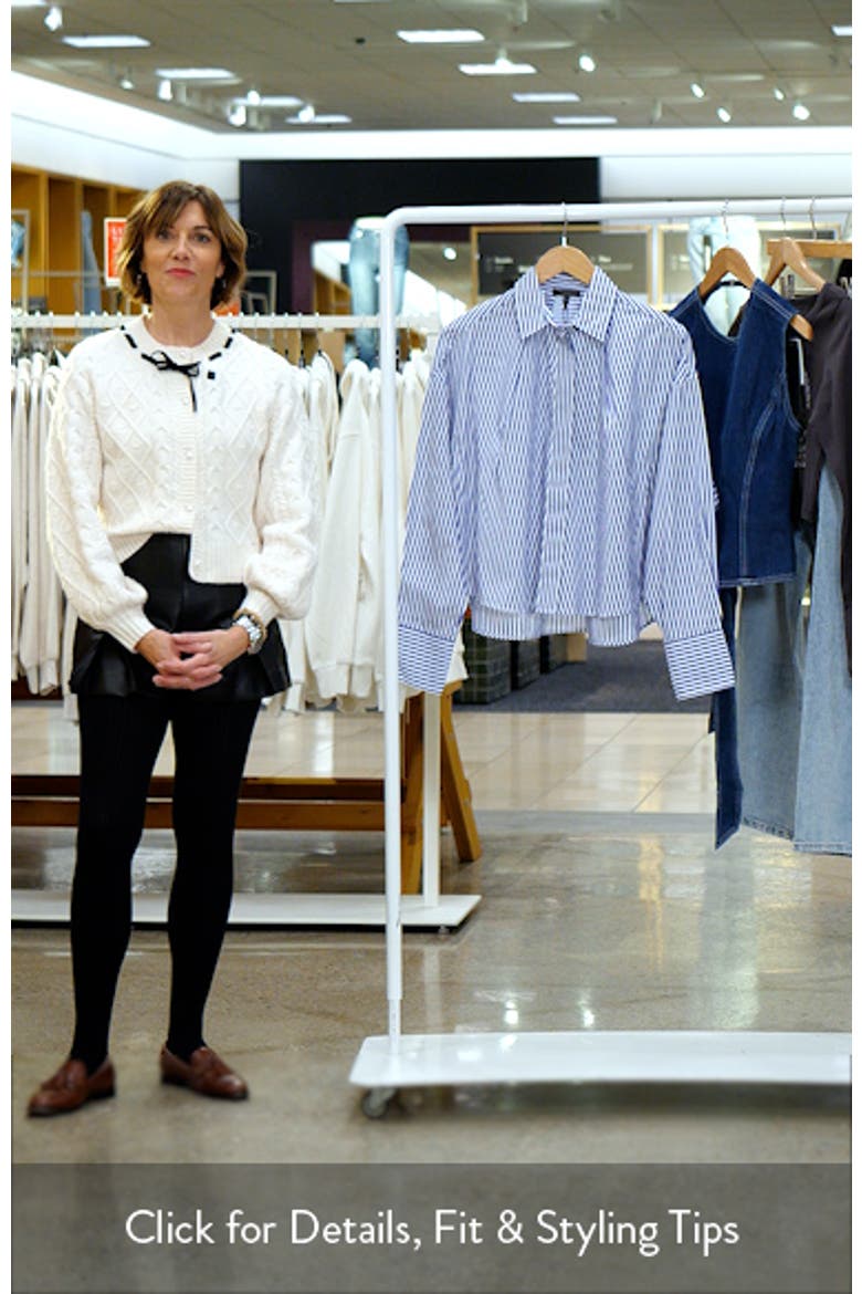 Martha Stripe Cotton Button-Up Shirt video