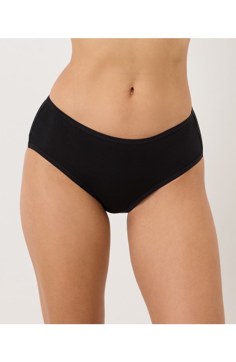 Pact Everyday Mid Rise Hipster 5-Pack, Main, color, Black