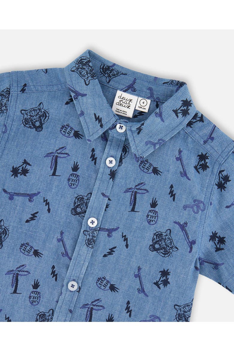 Chambray Skateboards Short-Sleeve Shirt, Alternate, color, Blue Chambray Skate Boards