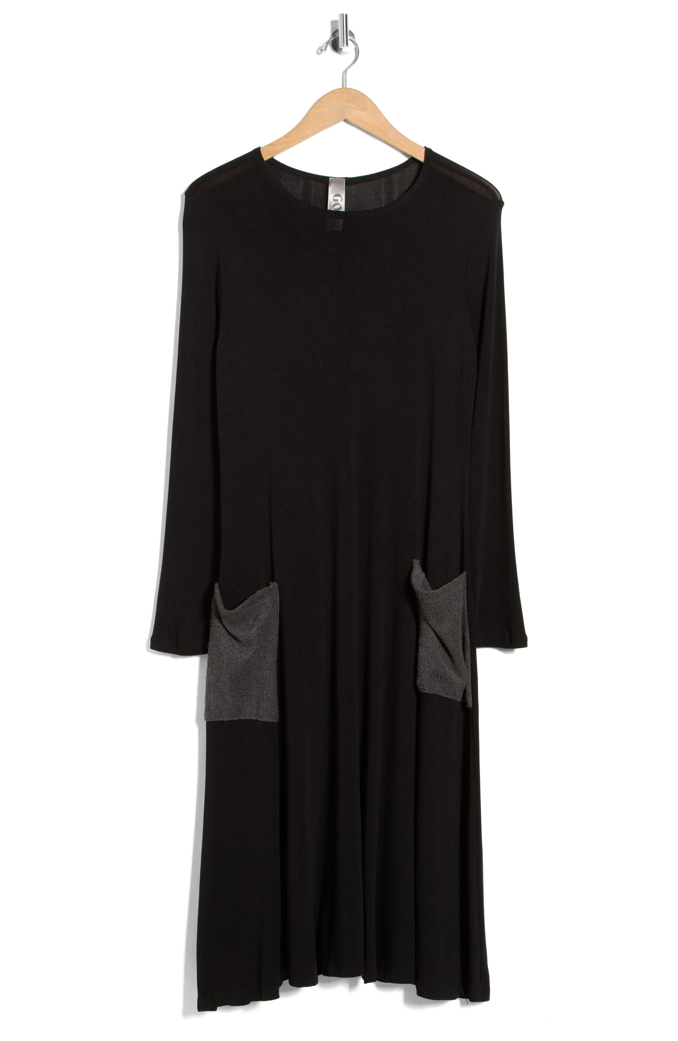 GO COUTURE Long Sleeve Flare Swing Dress
