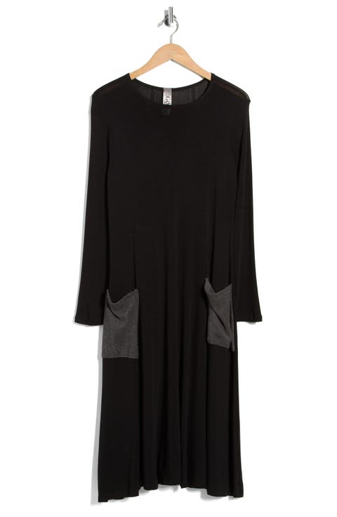 Long Sleeve Flare Swing Dress