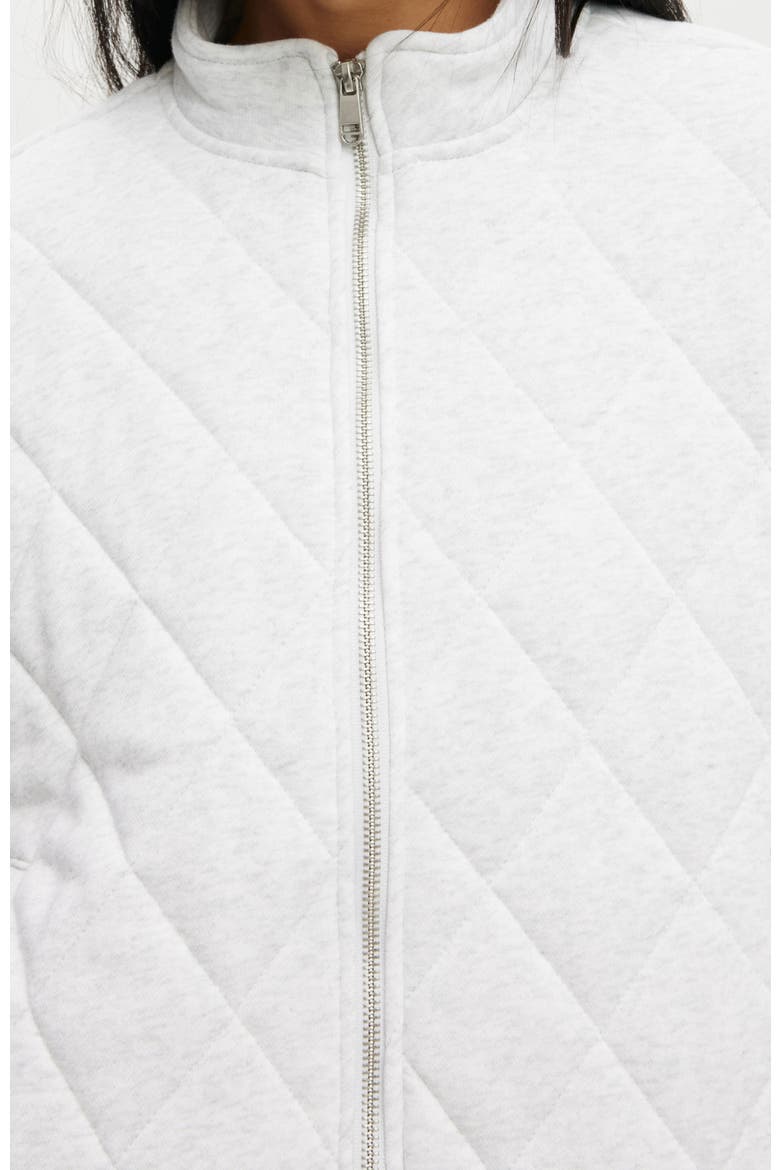 Active Quilted Zip Through, Alternate, color, Cloudy Grey Marle