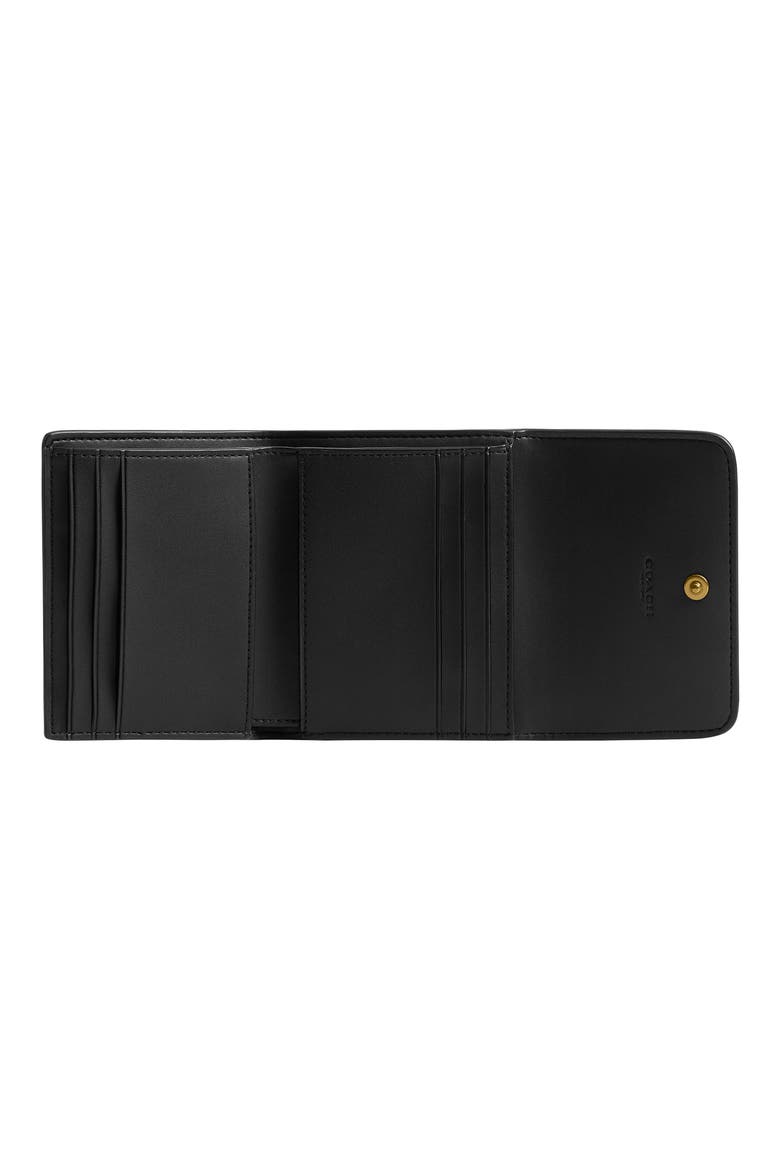 Essential Polished Pebble Leather Wallet, Alternate, color, B4/BLACK