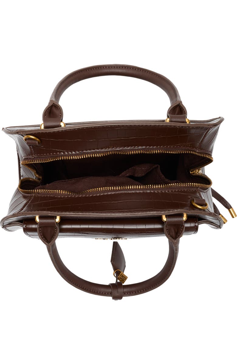 Steve Madden Donegal Satchel, Alternate, color, Chocolate Croco