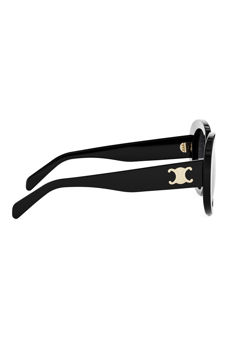 Triomphe 55mm Gradient Butterfly Sunglasses, Alternate, color, SHINY BLACK / GRADIENT SMOKE