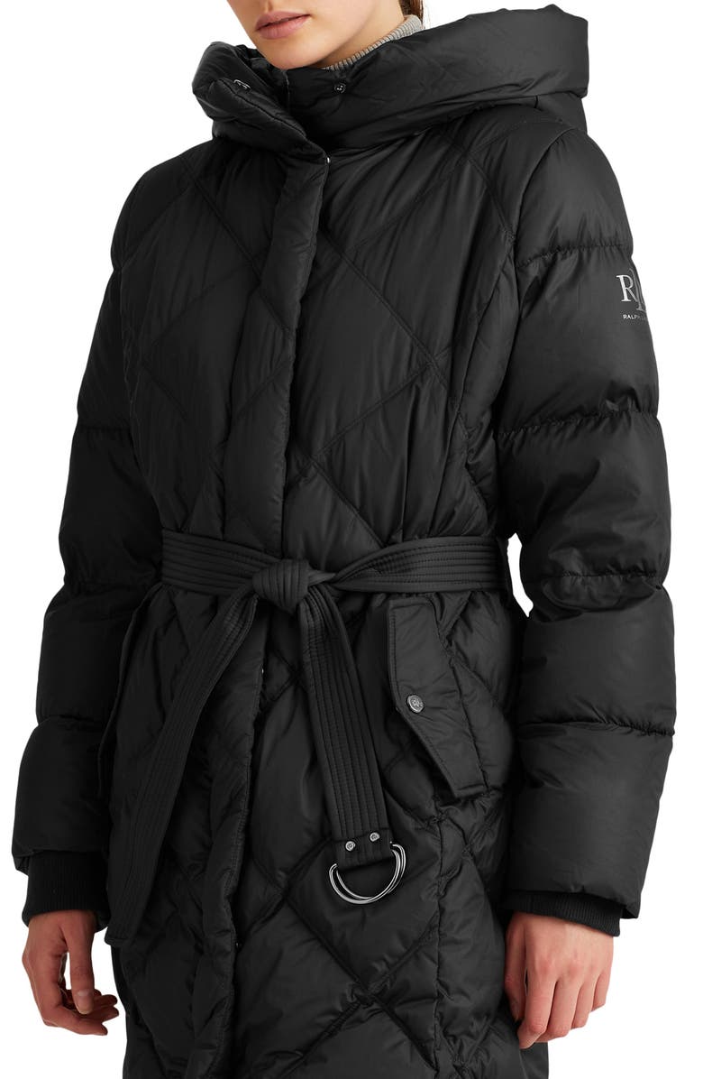 Lauren Ralph Lauren Diamond Quilted Down Puffer Coat, Alternate, color, 
