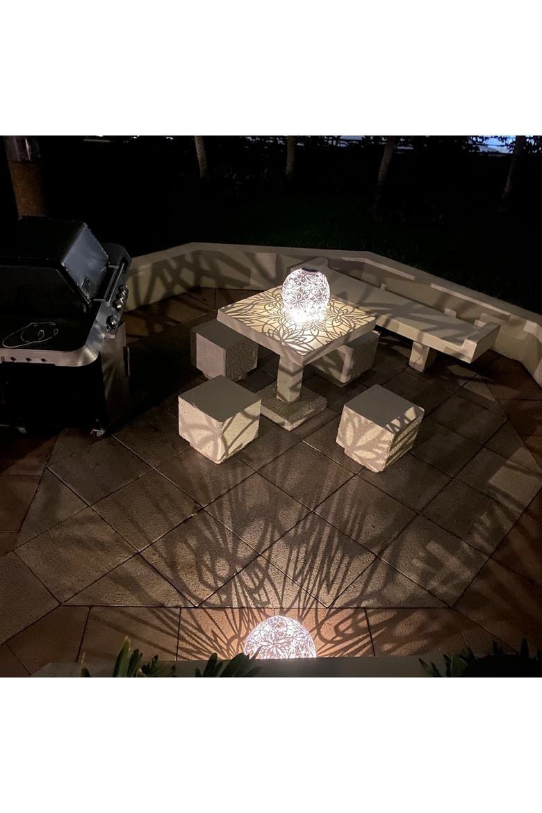 18" Solar Lotus Light Outdoor Hanging Décor, Alternate, color, Multicolored