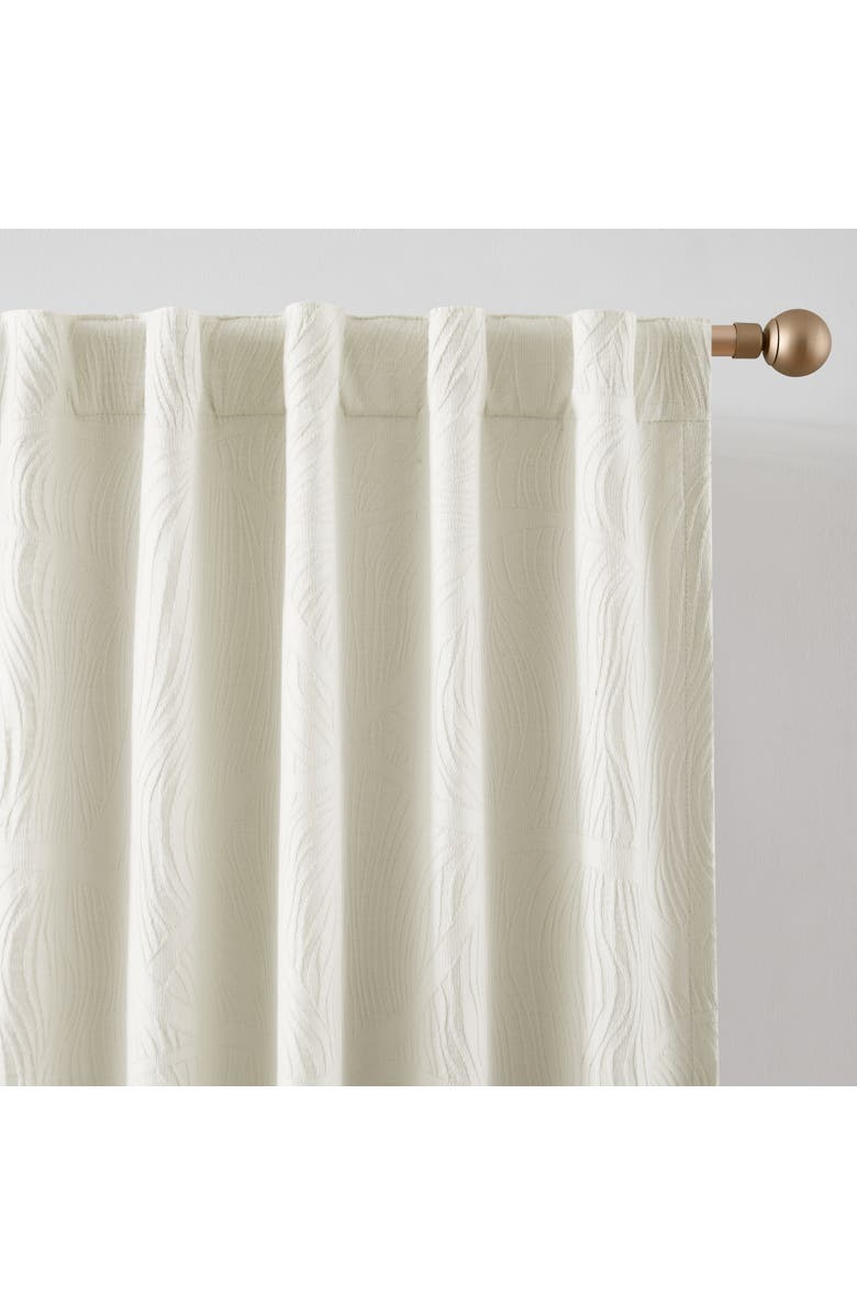 Chuks Collins x Lush Decor Capstone Whisper Cotton Blackout Window Panel, Alternate, color, Cream