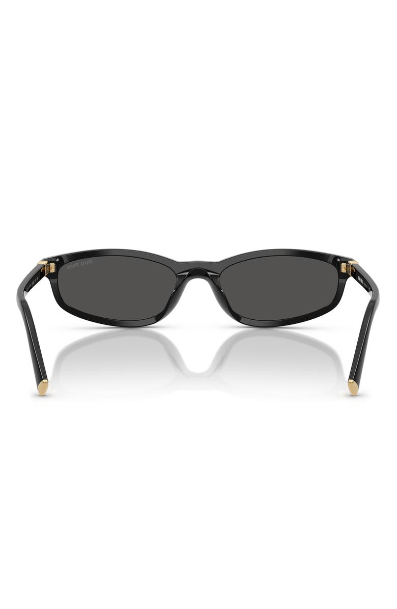 Miu Miu 54mm Irregular Sunglasses, Alternate, color, Black / Dark Grey