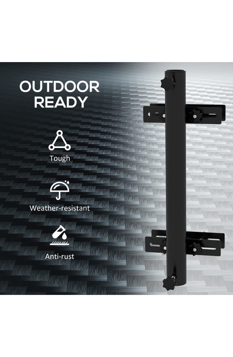 Outsunny Patio Umbrella Holder, Alternate, color, Black