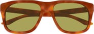 Gucci 55mm Rectangular Sunglasses