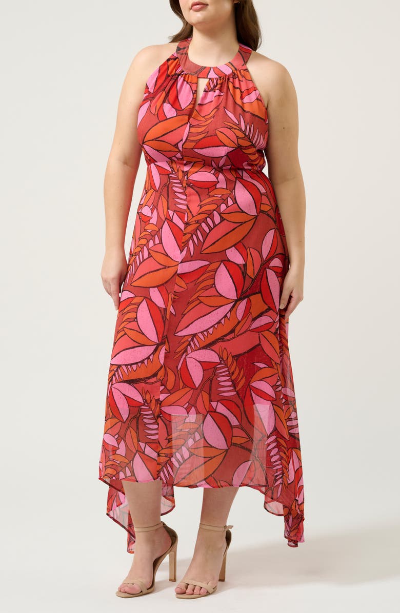 Estelle Aster Halter Dress, Alternate, color, Print