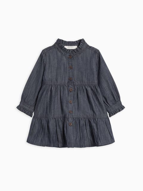 Tula Chambray Ruffle Shirt Dress (Toddler & Little Kids)