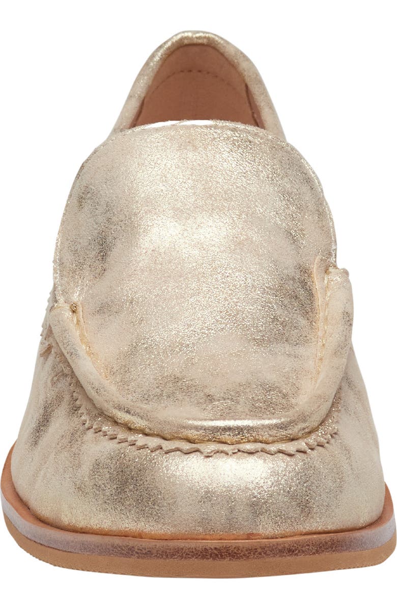 Johnston & Murphy Gillian Metallic Suede Loafer, Alternate, color, Champagne Metallic Suede