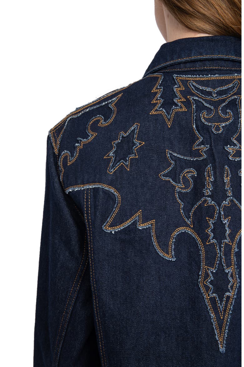 Bases Western Denim Jacket, Alternate, color, BRUT