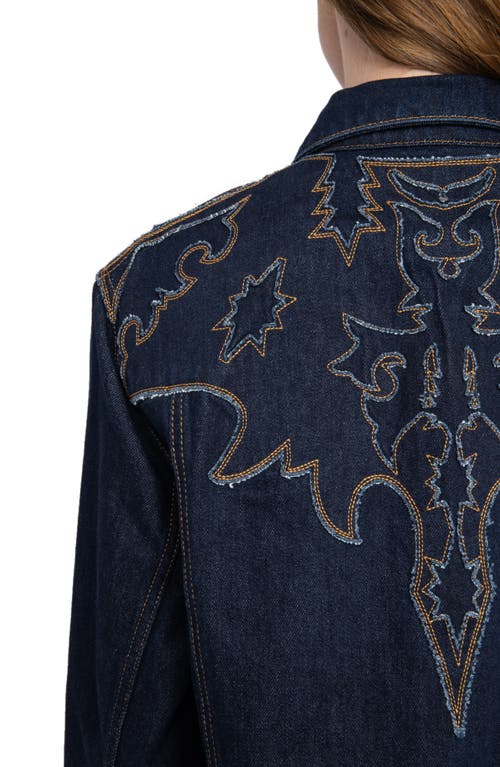 Zadig & Voltaire Bases Western Denim Jacket In Blue
