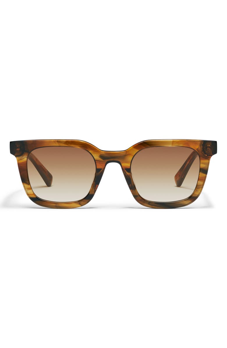QUAY Game Over 49mm Square Sunglasses, Main, color, Coffee Swirl/ Sepia