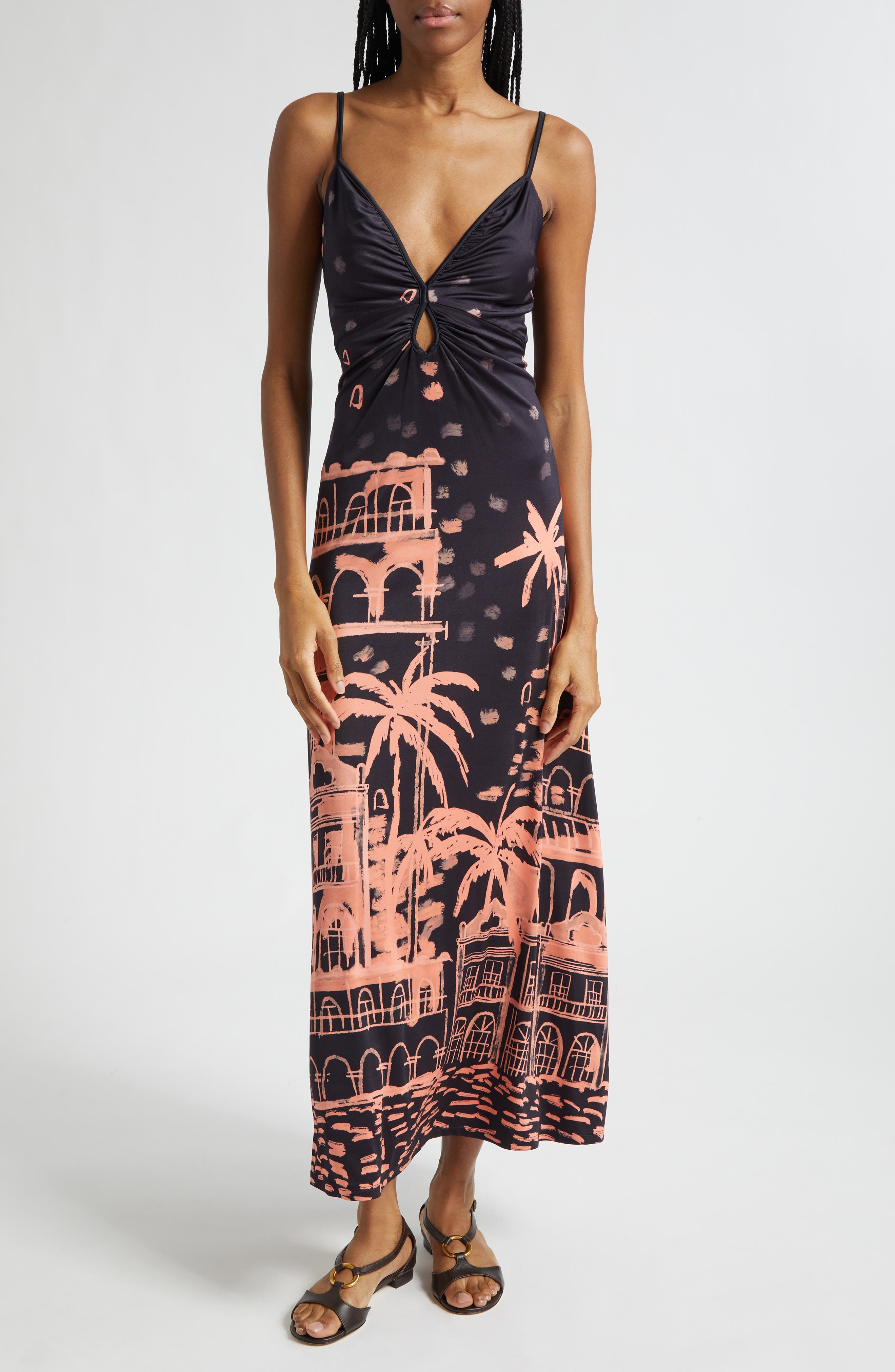 Johanna Ortiz Nuestra Tierra Landscape Print Cutout Shiny Jersey
