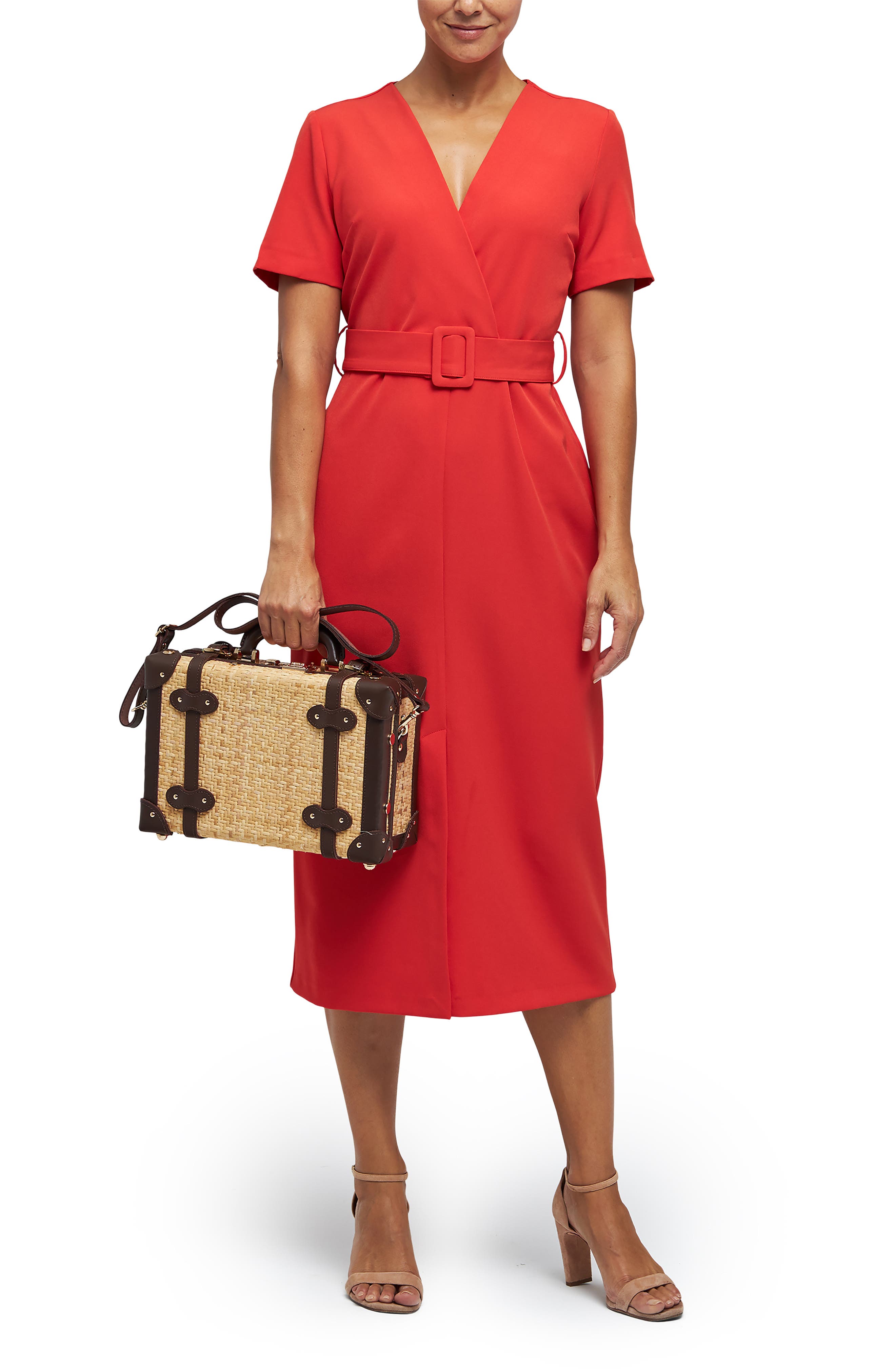 SteamLine Luggage The Explorer Woven Rattan Vanity Case, Alternate, color, 