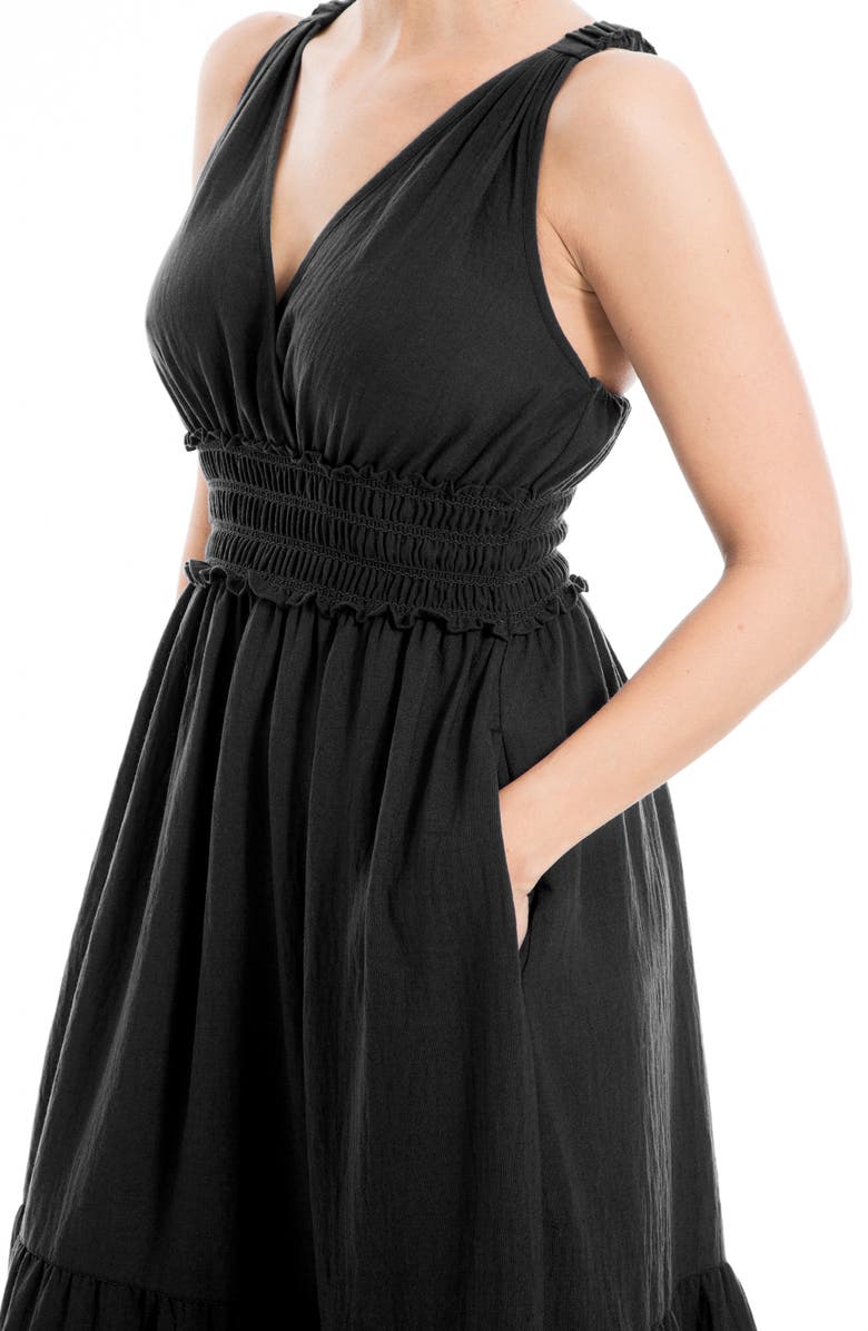 MAX STUDIO Crossback Tiered Maxi Dress, Alternate, color,