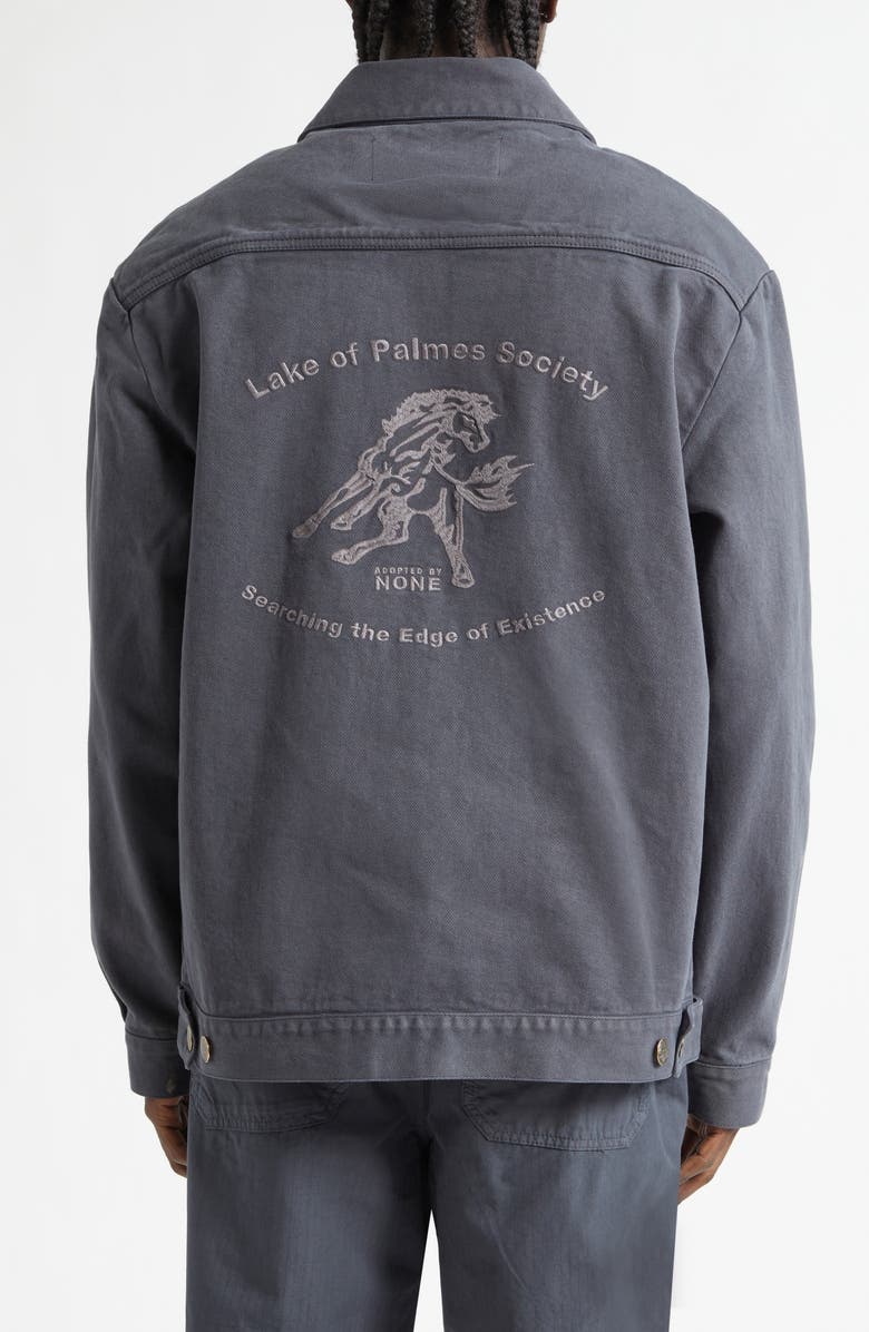 PALMES Lake Cotton Twill Zip Jacket, Alternate, color, Charcoal