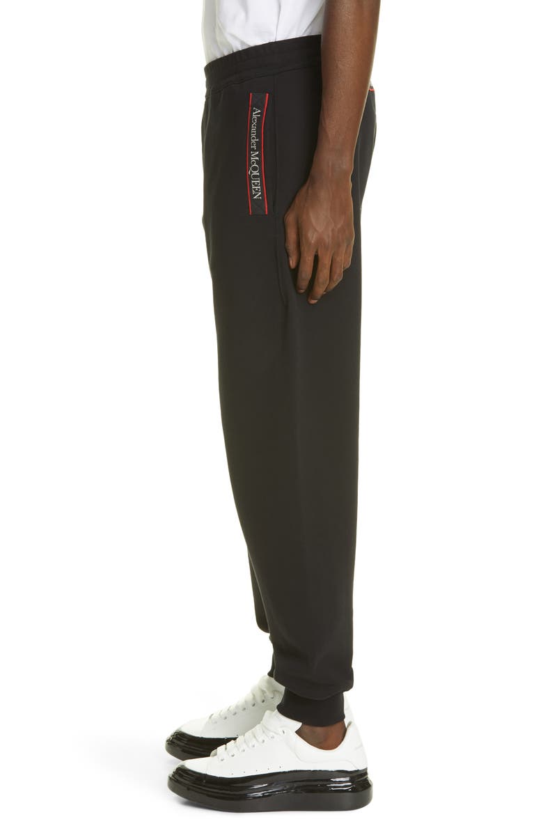 McQueen Alexander McQueen Selvedge Logo Tape Joggers, Alternate, color,