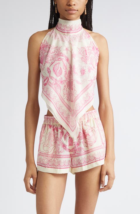 Underwater Barocco Voile Cover-Up Scarf Top