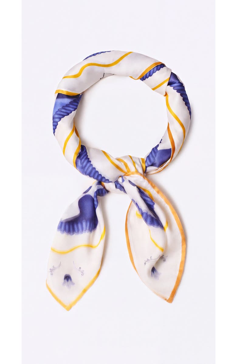 VISCATA Square Scarf, Alternate, color, Majolica Blue